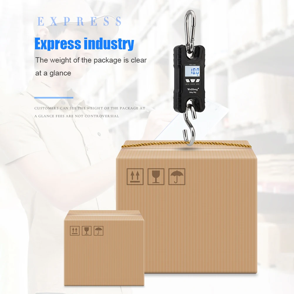 

500kg 100g LCD Display Digital Scales for Fishing Luggage Weighting Electronic Hanging Scale Weighing Instrument