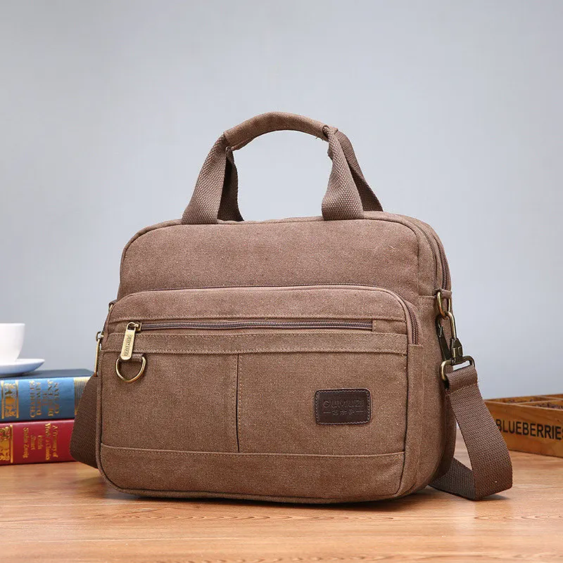 Classic Design Canvas Male Messenger Bag Casual vintage Shoulder Crossbody Bags High quality Women travel bags Multifunction |