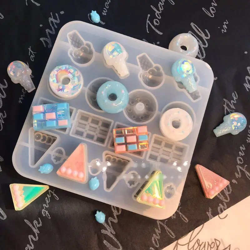 Форма с имитацией еды пончиков каучуковые Подвесные серьги ювелирные