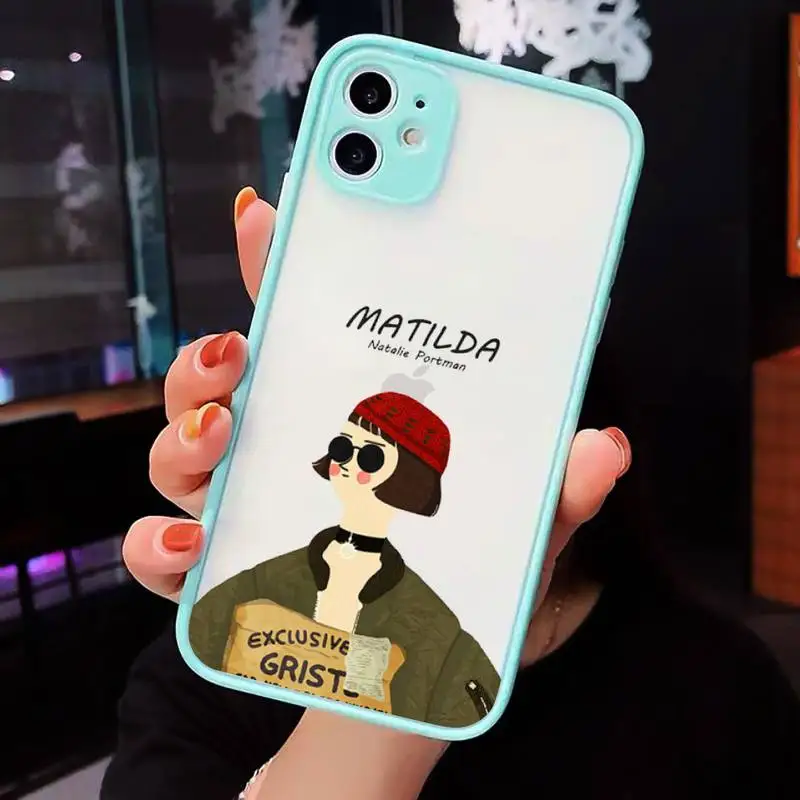 

Killer Leon Uncle Girl Phone Case Matte transparent For blue iPhone 12 Mini 11 Pro XR XS Max 7 8 Plus X Back Cover