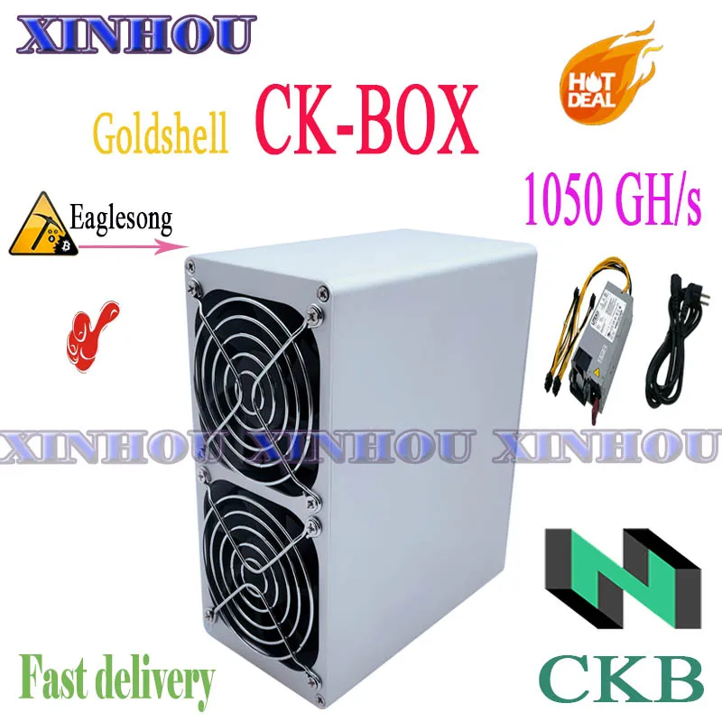 New Goldshell CK-BOX 1050GH/s Eaglesong CKB ASIC miner with PSU better than CK5 KD-BOX LB-BOX Mini-DOGE Antminer K5 WhatsMiner