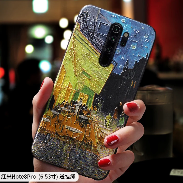 Винтажный рельефный чехол с изображением звездной ночи для Xiaomi mi X 3, Red mi note 8 pro, Red mi note 7 pro, чехол - Цвет: 5 redminote8pro