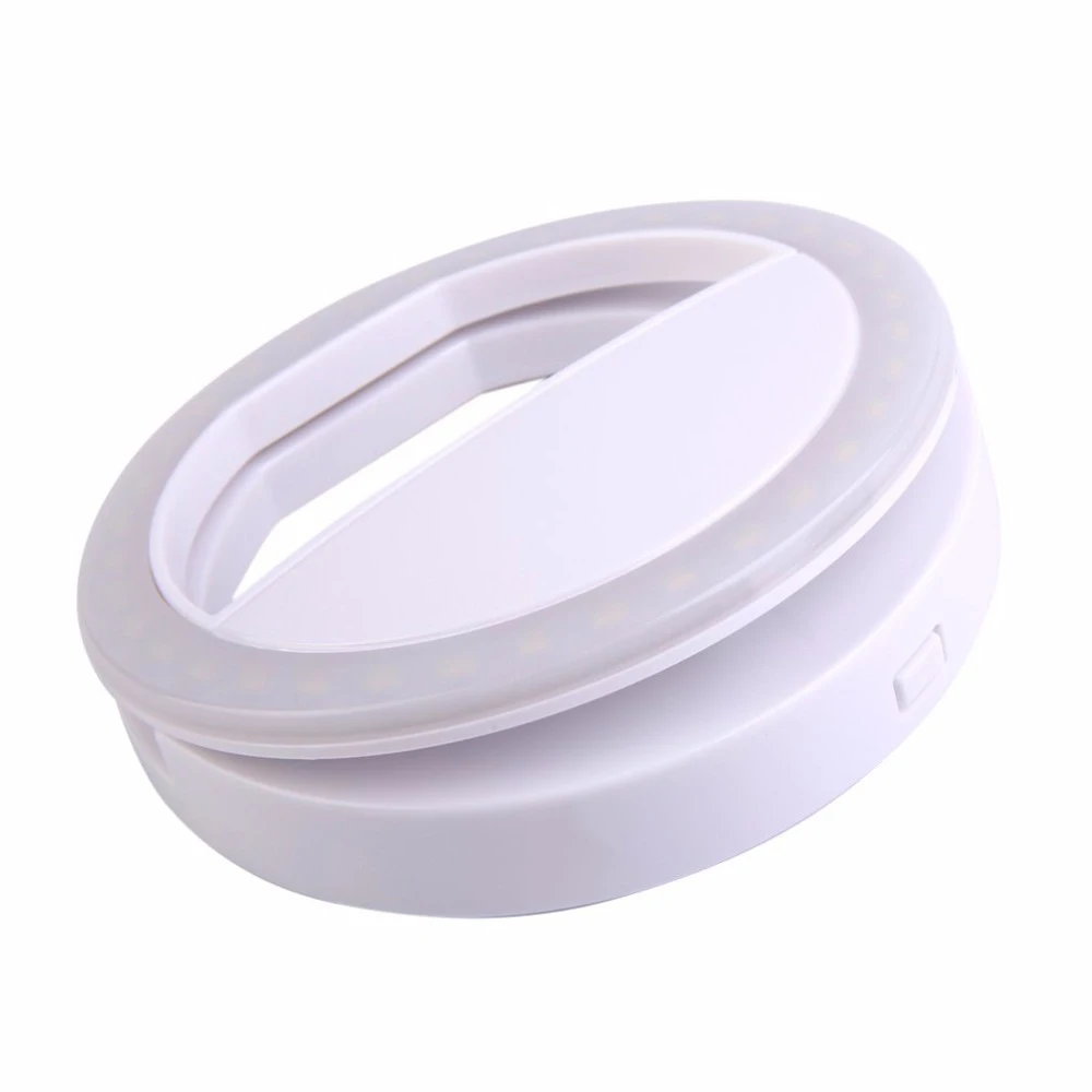 Зеркало для макияжа мобильный телефон светильник зажим селфи светодиодный