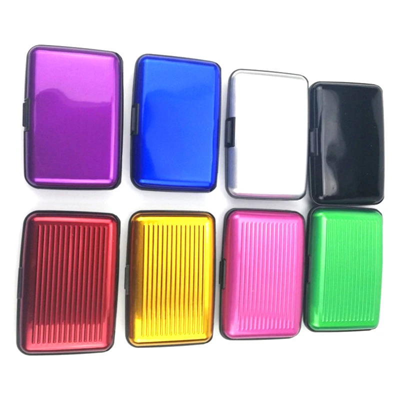 Металлический чехол для визитных карточек удостоверения личности мини-кошелек