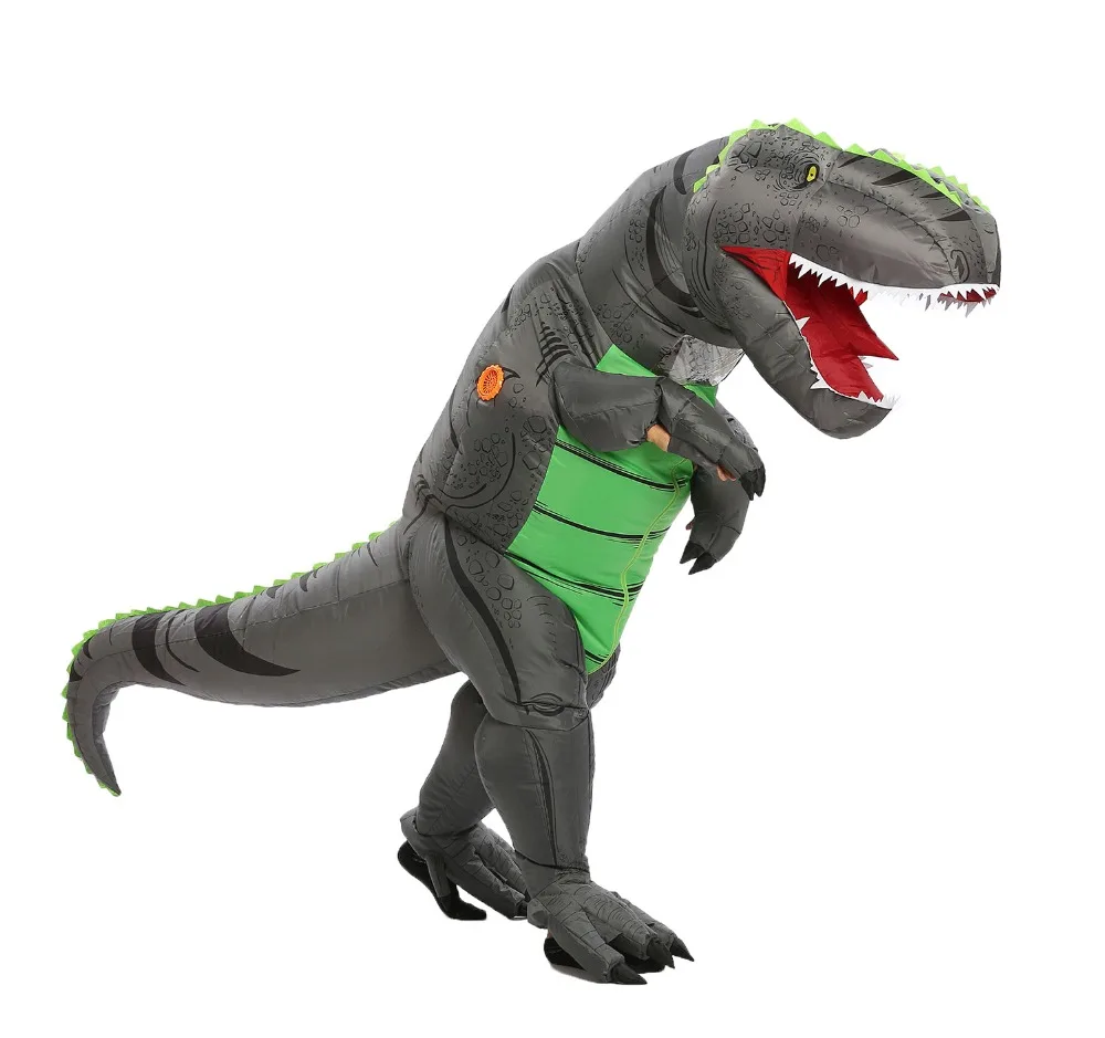 JYZCOS динозавр T REX надувной костюм для женщин и мужчин Детский карнавальный костюм для Хэллоуина карнавальный костюм талисман вечерние Purim костюм