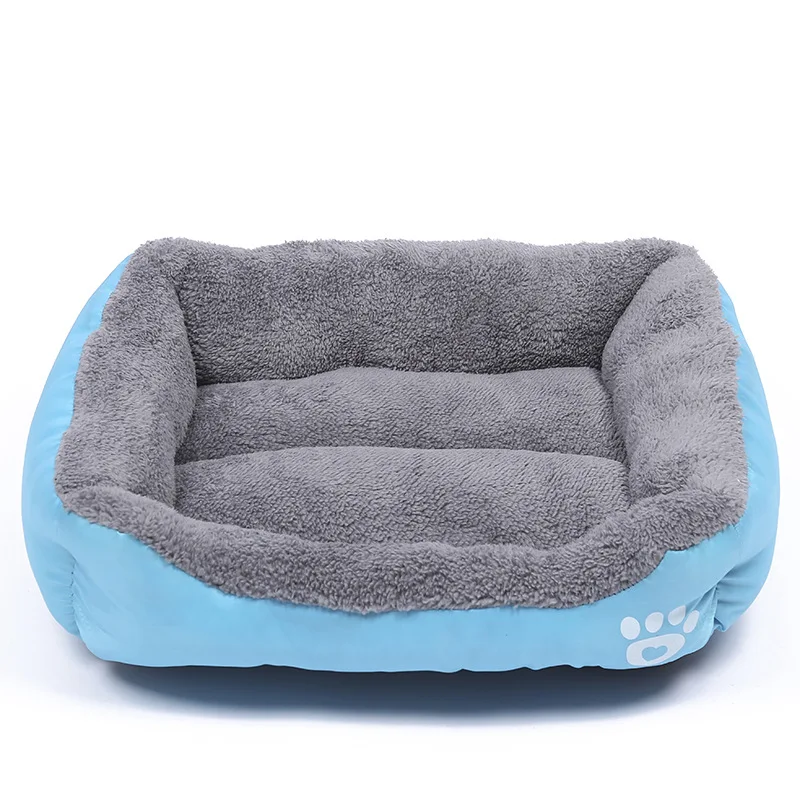 blue Кровати для больших собак собачий питомник карамельного цвета квадратная подстилка для домашнего питомца питомник грязный и влагостойкий коврик домик для собак и щенков кровать коврик для домашних животных - Цвет: blue