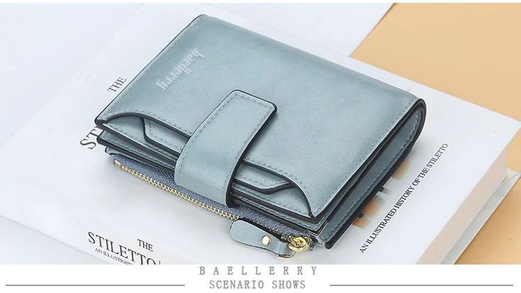 Wallet Women Zipper Leather Hasp Small and Slim Coin Pocket Purse Women Wallets Cards Holders Luxury Brand Wallets men Purse