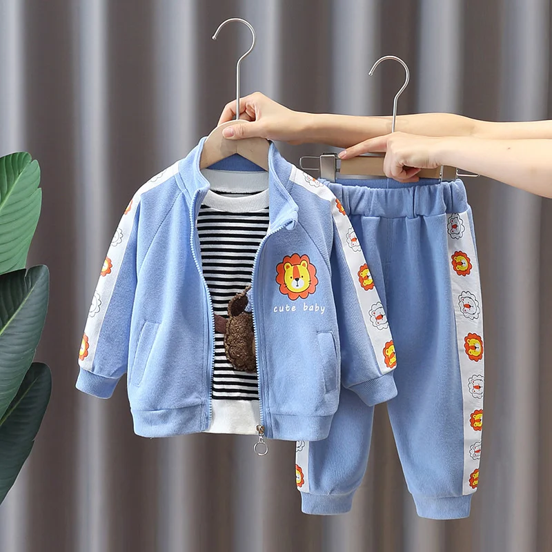 Осенний костюм для мальчиков Новинка весна осень 2021 красивая детская одежда в