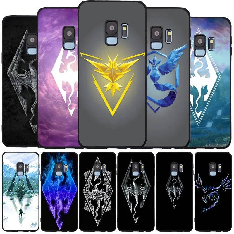 Чехол-накладка для Samsung S20 S10 S9 S8 S7 edge Plus Lite Note 8 9 10 A6 A7 A8 A9 2018 с логотипом Skyrim |