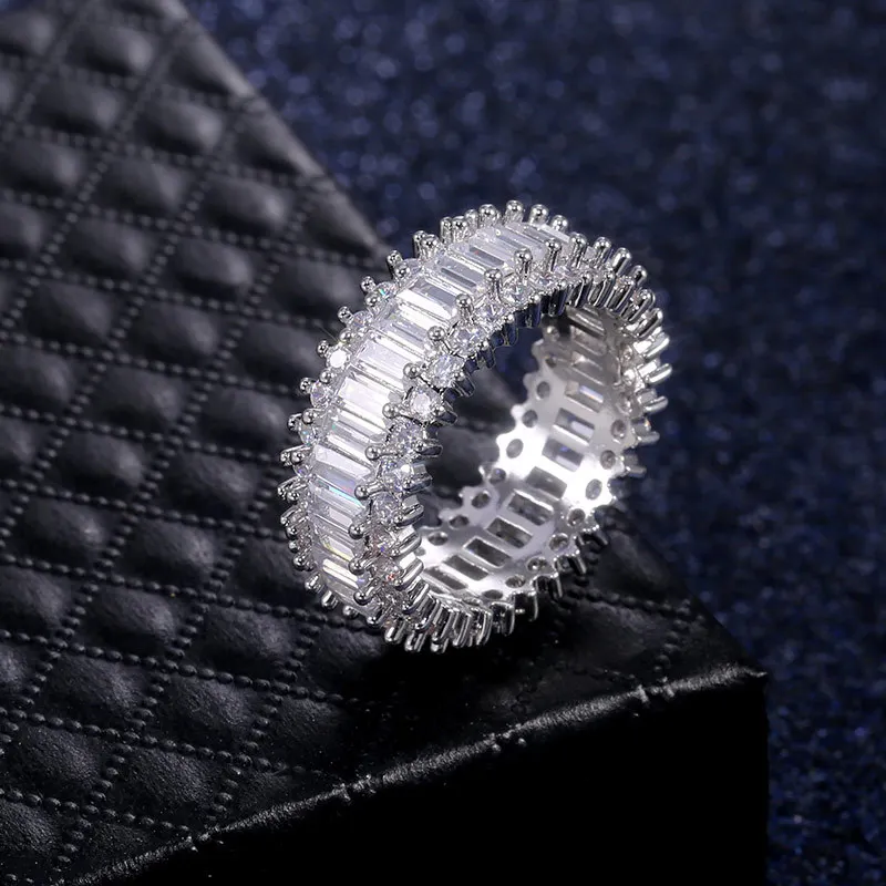 Роскошные Модные прямоугольные искусственные кольца Visisap массивные обручальные