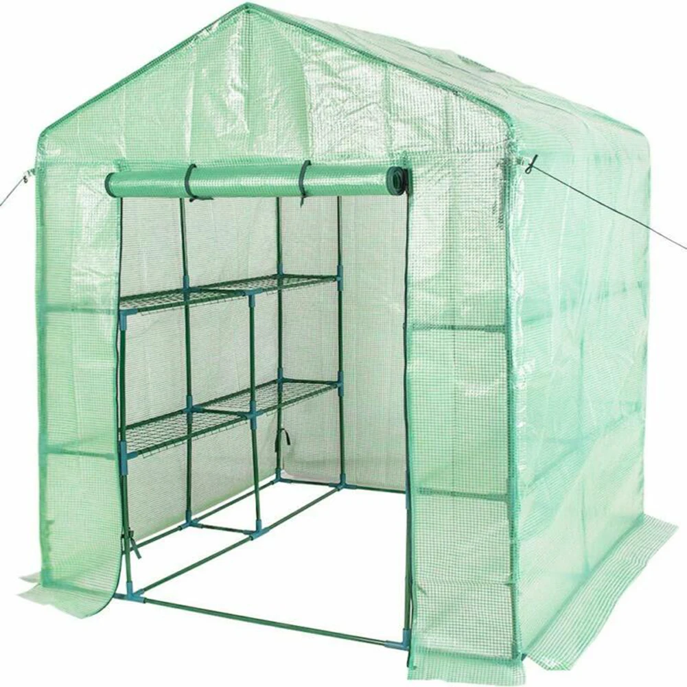 Без подставки PE Сетка Ткань Садоводство Большая полка Steeple Walk In Plant Green House Cover