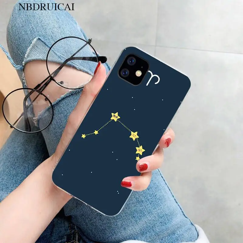 Чехол для телефона PENGHUWAN с 12 созвездиями зодиака iPhone 11 pro XS MAX 8 7 6 6S Plus X 5S SE