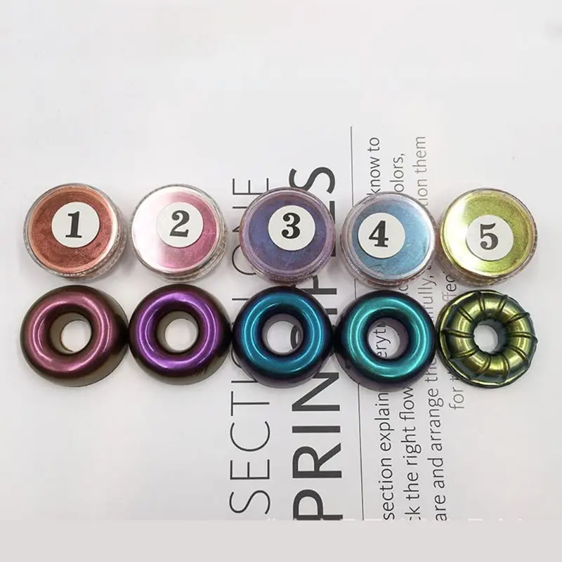 

5 Pcs/set Mixed Color Resin DIY Jewelry Making Craft Glowing Powder Luminous Pigment Set Crystal Epoxy Filling Material