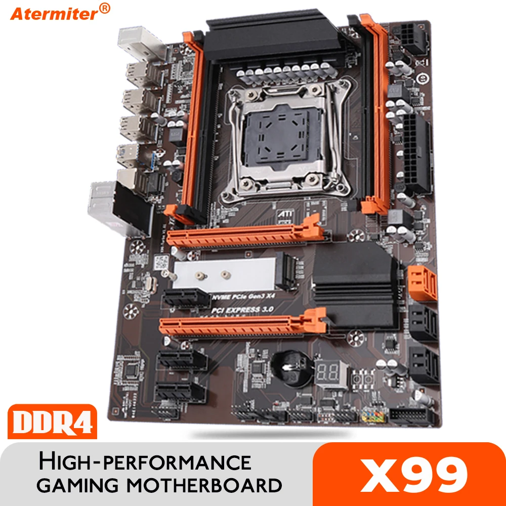 

Atermiter X99 Turbo D4 Motherboard Slot LGA2011-3 USB3.0 NVME M.2 SSD Support REG ECC DDR4 Memory and Xeon E5 V3 V4 Processor