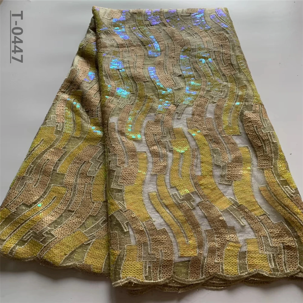 Французская кружевная ткань африканская с блестками 2020 Высококачественная