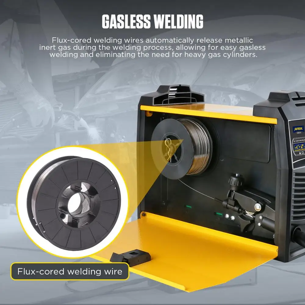 AUTOOL M518 без газа MIG сварщик Gasless биполярный транзистор с изолированным затвором автоматический инвертор