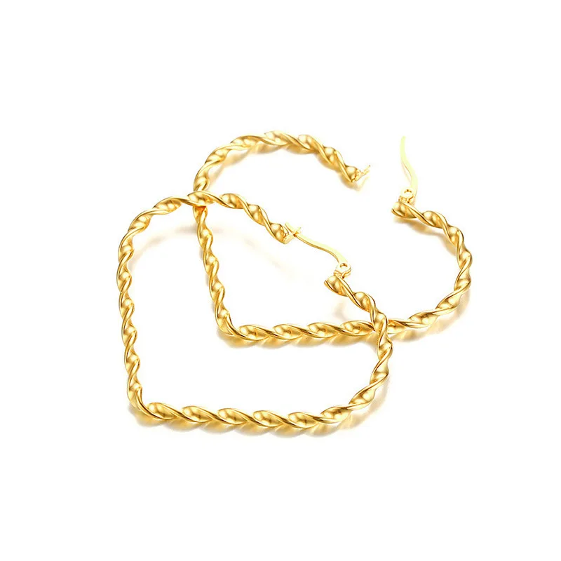 Нержавеющая сталь любовь сердце серьги для женщин подарок золотистого цвета