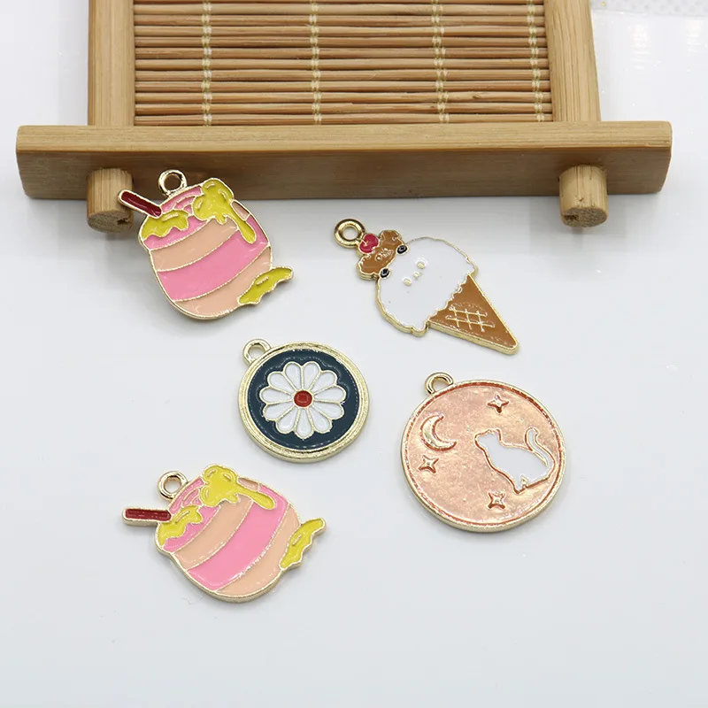 

10 шт./лот медовые эмалированные Подвески ручной работы Подвеска DIY для браслета ожерелья сумки