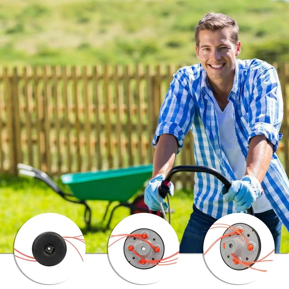 

4 Lines Trimmer Head Universal Bump Speed Feed Grass String Trimmer Head Gasoline Lawn Mower Brush Cutter Head Accessories