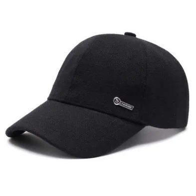 XdanqinX Кепка Snapback Осенняя мужская Регулируемая хлопковая бейсболка размера s простая шапка с буквенным языком Модная Спортивная Кепка среднего возраста - Цвет: black
