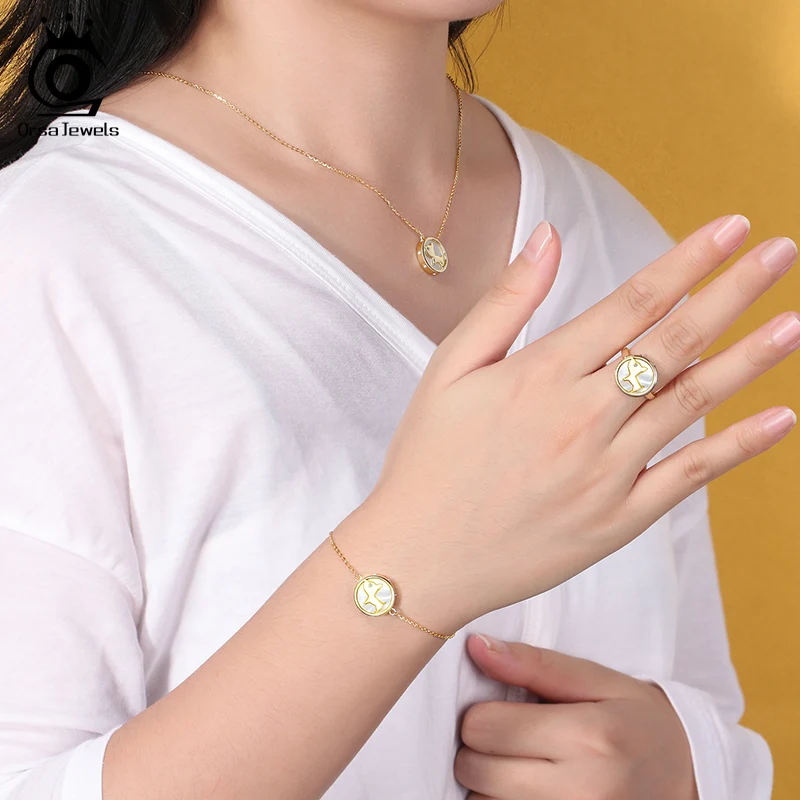 ORSA JEWELS Adjustable Ring 925 Sterling Silver Mother of Pearl Shell 14K Gold Plated Puppy Finger Band Pet Memorial Gift EQR13 | Украшения