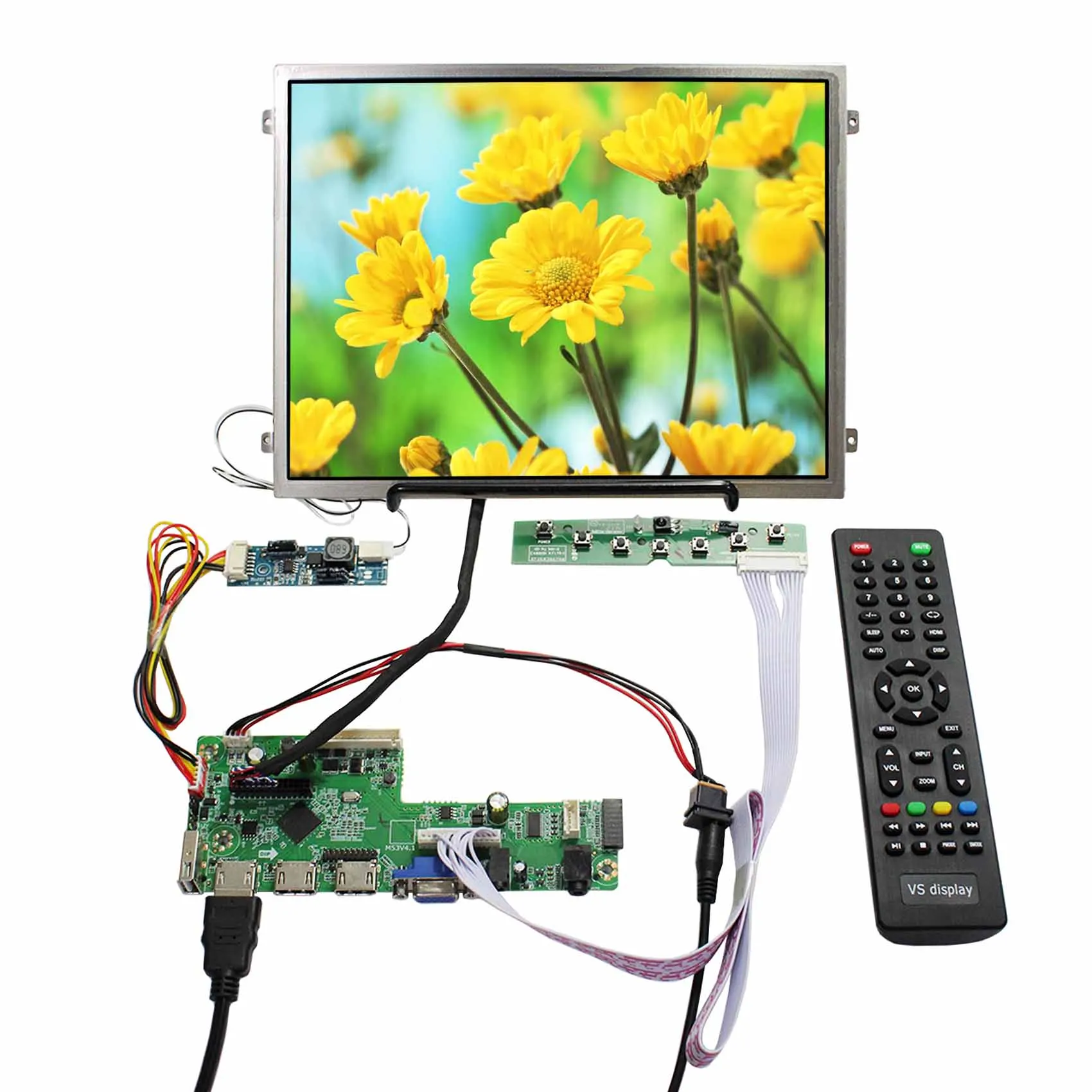 

VSDISPLAY 10.4inch 1024x768 IPS LCD Screen 10.4inch Brightness 500nit Display with HD-MI USB VAG AUDIO LCD controller Board