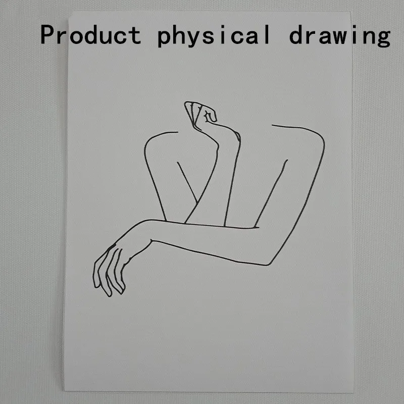 

Fashion Abstract Lady Line Drawing Picture Home Decor Nordic Canvas Painting Wall Art Figure Body Hand Posters for Living Room