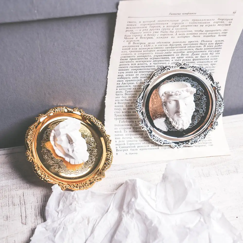 Популярная Золотая серебряная тарелка Ins украшение для дома чаша серег