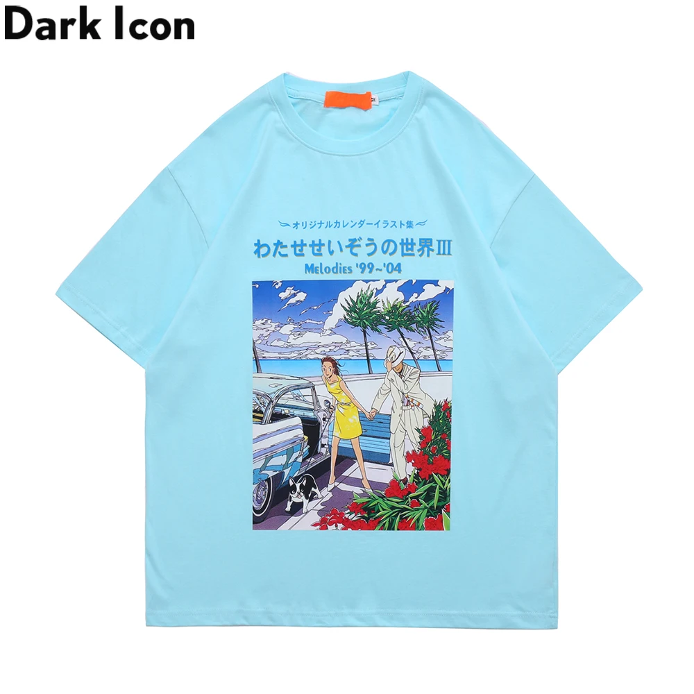 

Dark Icon Printing T-shirt Men Women Summer Cotton Tshirts for Men Couple Clothes