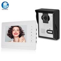 home intercom system wired smart video doorbell 7 inch monitor color screen with 700tvl ir night vision camera for apartment
