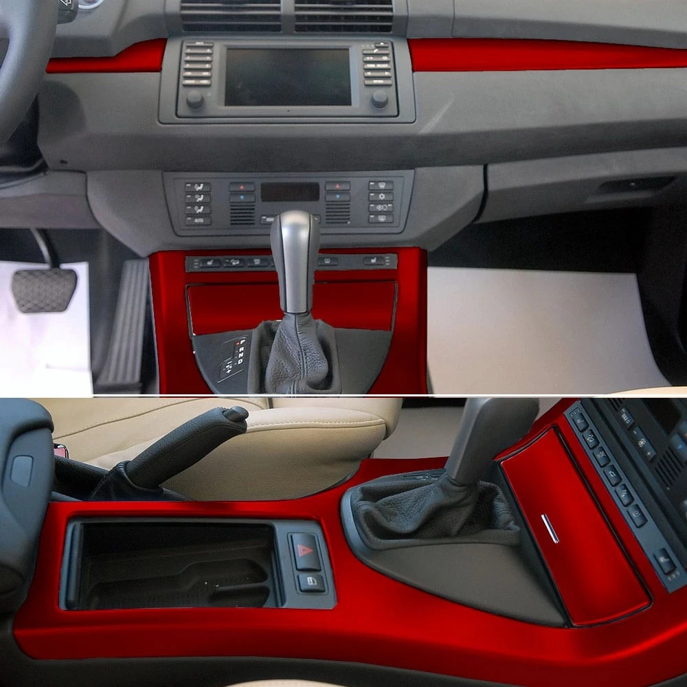 Автомобильные аксессуары 3D/5D наклейки из углеродного волокна для BMW X5 E53 1999-2006 внутренняя Центральная панель управления декорирование дверн...