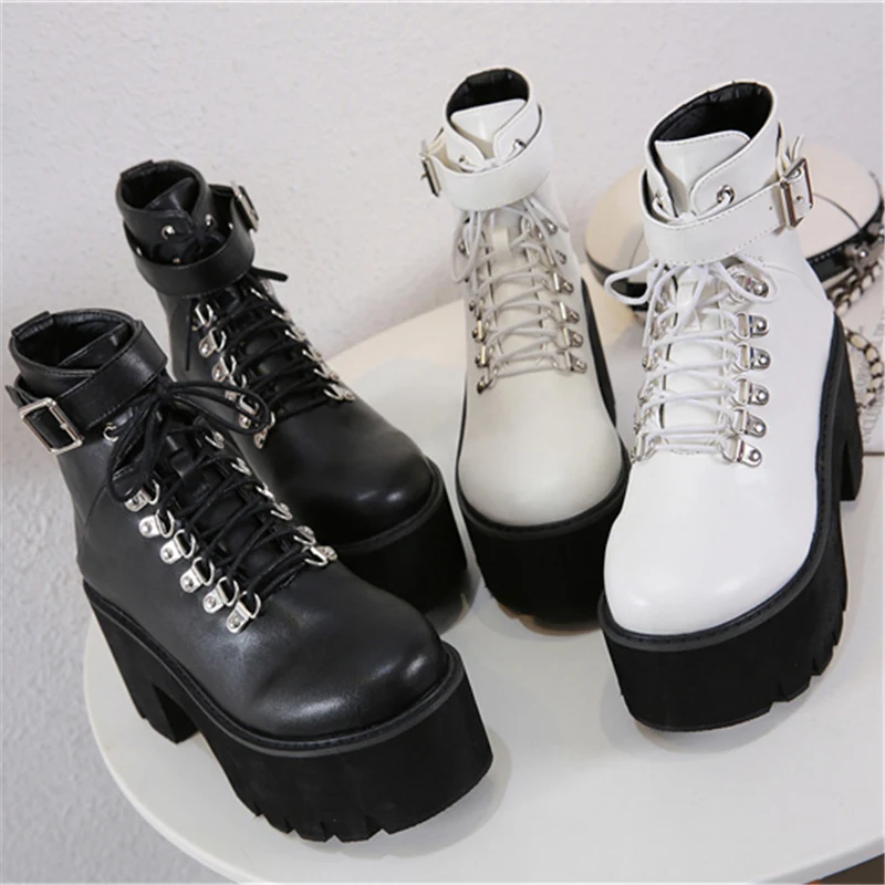 2019 роскошные женские ботиночки на платформе 6 см Фетиш обувь высоком каблуке 8 5 в