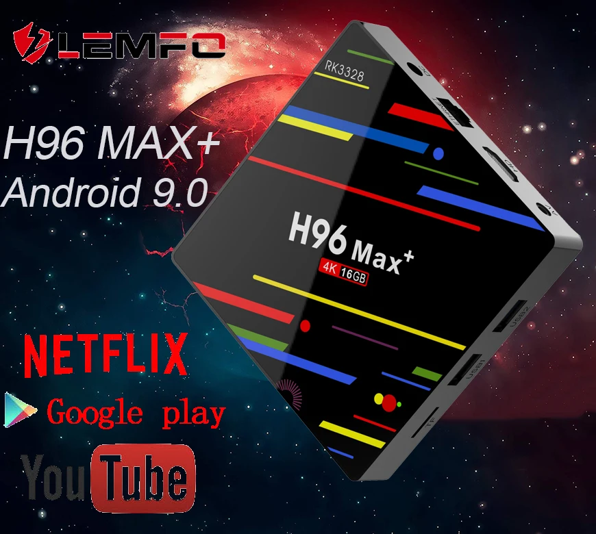 H96 MAX + телеприставка Android 9 0 4 Гб ram 64 ГБ 32 H.265 4K HDMI 2.0a 2 4G/5G WiFi 3D Netflix YouTube проигрыватель