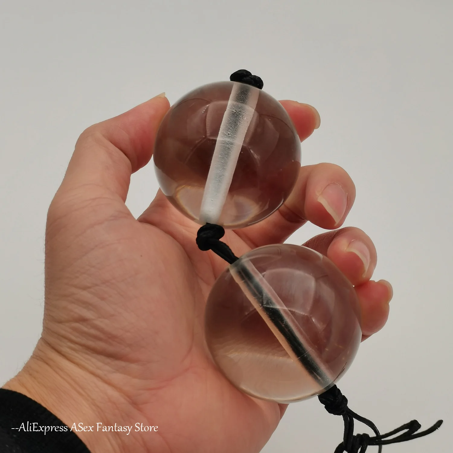 Стеклянные анальные шарики большие гладкие кристаллические вагинальные