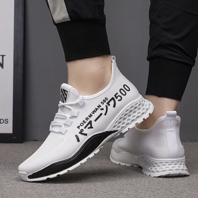 

Rubber Platform Men Sport Shoes Summer Breathable Running Jogging Sneakers Casual Mens Trainers Size Zapatillas Hombre Footwear