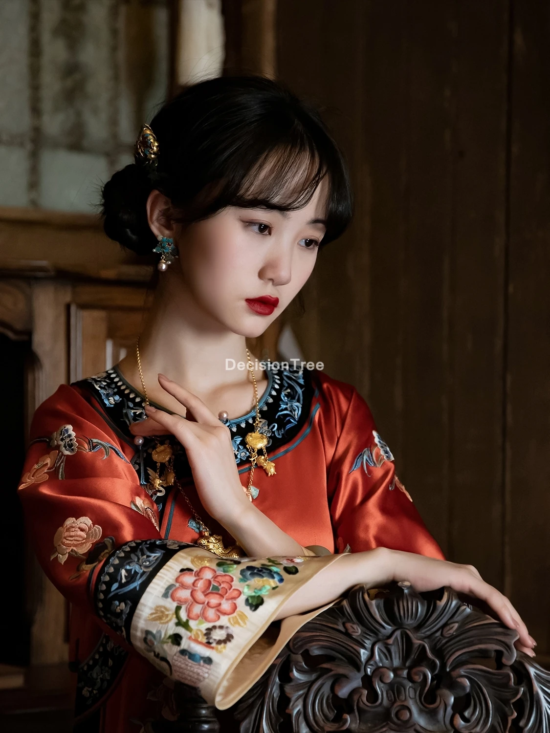 2022 китайские платья qipao в восточном стиле атласное китайское платье-Ципао с