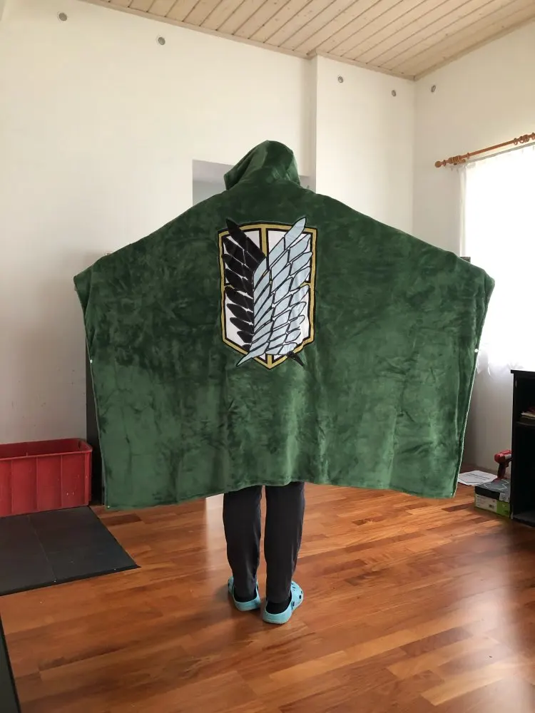 

Attack on Titan Blanket Cloak Shingeki No Kyojin Survey Corps Cosplay Costume Gifts for Halloween Christmas Birthday
