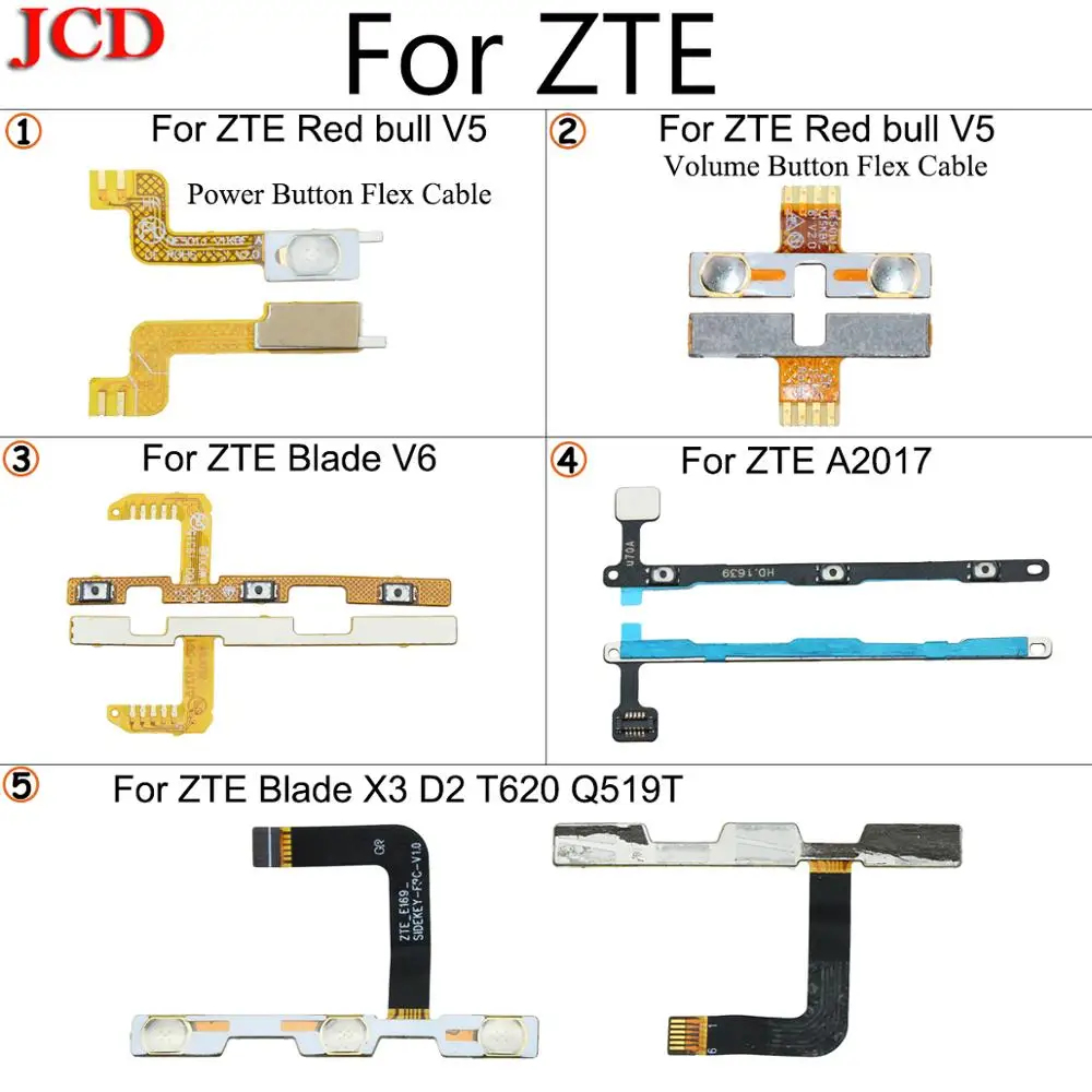 JCD Новинка для ZTE Red bull V5 Мощность Кнопка регулировки громкости источник энергии