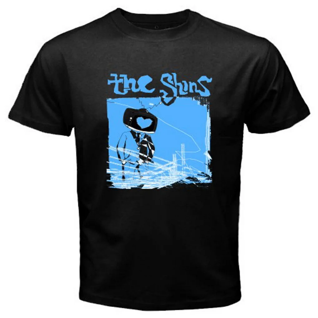 Новая мужская черная футболка SHINS inde Rock Band размеры S M L XL 2XL 3XL Модная хлопковая
