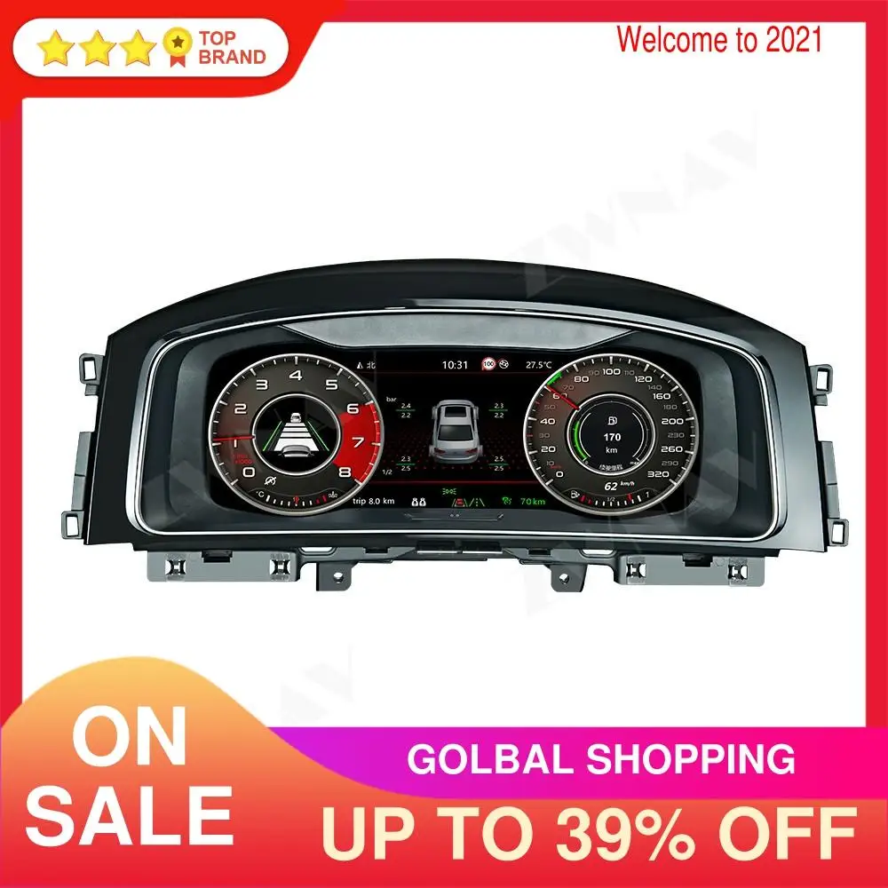 Beste Digitale Meter Scherm Voor Vw B8 Passat Cc Golf Gti Variant Auto Led Instrument Panel Vervanging Dashboard Entertainment Head Unit