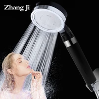zhangji 9 3 cm black big panel adjustable filter shower head water saving high pressure with stop switch skin care shower