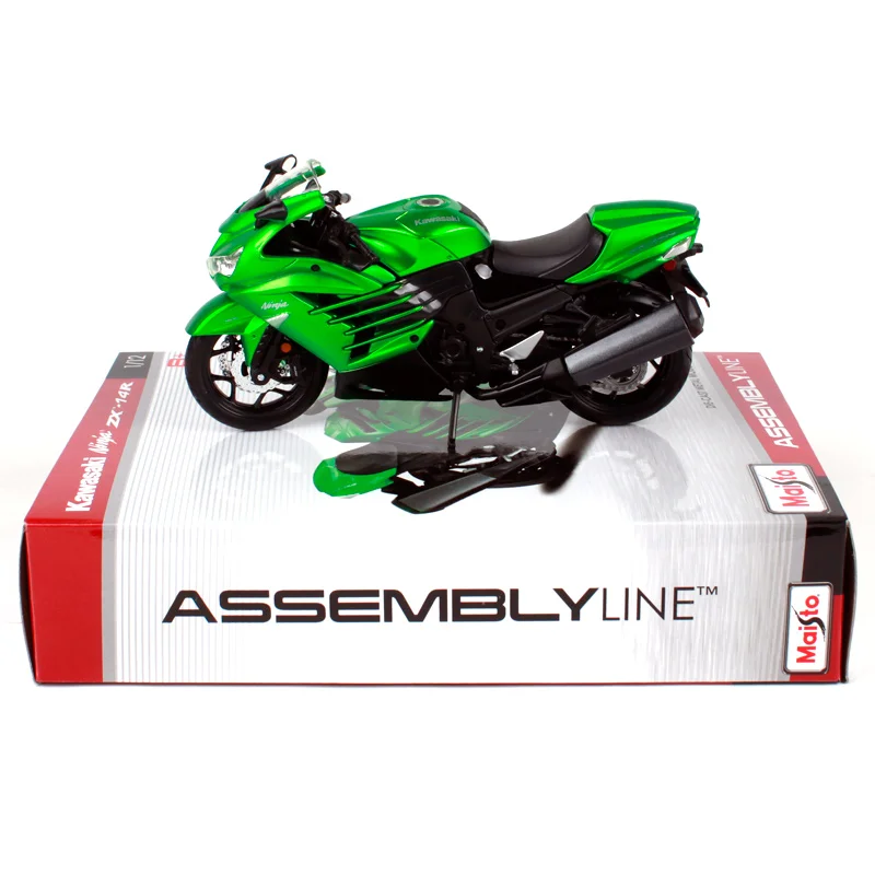 Maisto kawasaki ninja набор моделей для мотоцикла зеленый литой металл ручная сборка