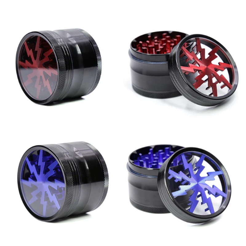 

1Pcs Lightning Shape Grinder 63mm Tobacco Crusher Smoke Herbal Herb Grinders Smoking Cigarette weed accessories cigarrillo