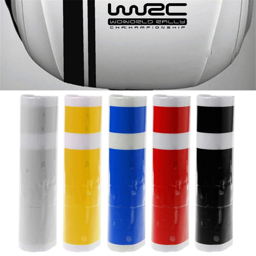 Fashion WRC Stripe Car Covers Vinyl Racing Sports Decal Head Sticker Wrap Stickers For Decoration | Автомобили и мотоциклы