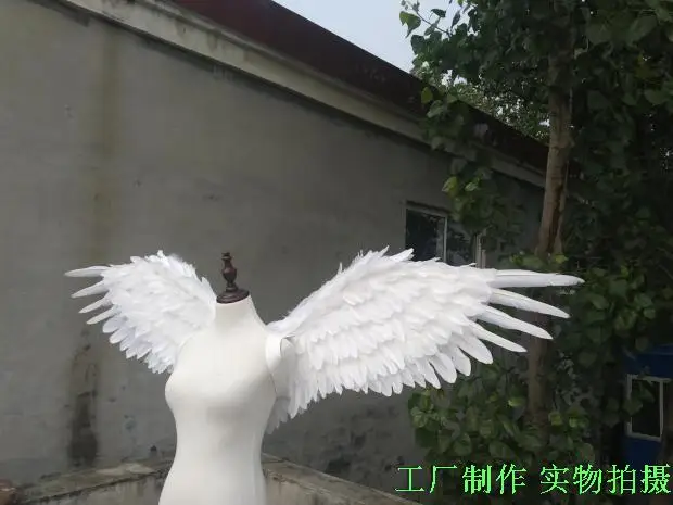 Модные Белые Крылья ангела реквизит для подиума выставки крылья с перьями