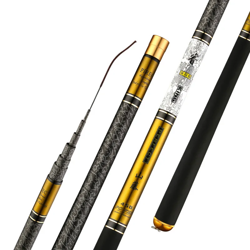 

Telescopic Fishing Rod High Quality Carbon Fiber 3.6m-10m Ultra Light Hard Travel Carp Fishing Pole Feederc Casting Rod