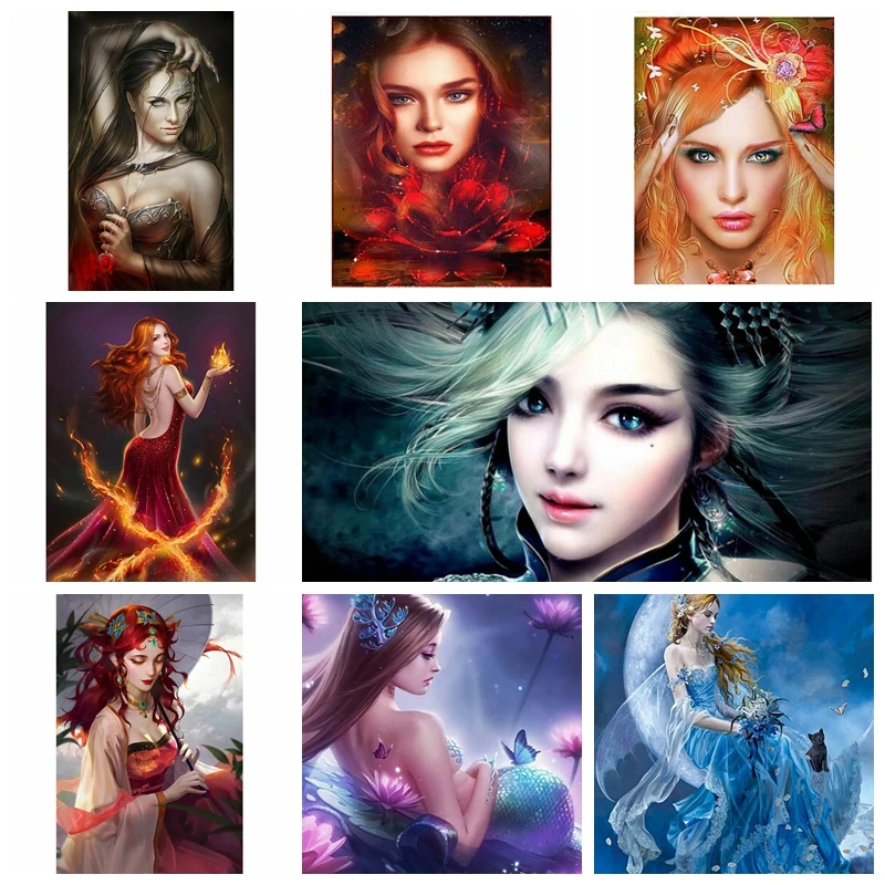 

5D DIY Full Diamond Embroidery "Young Girl" Diamond Painting Cross Stitch Rhinestone Home Decoration