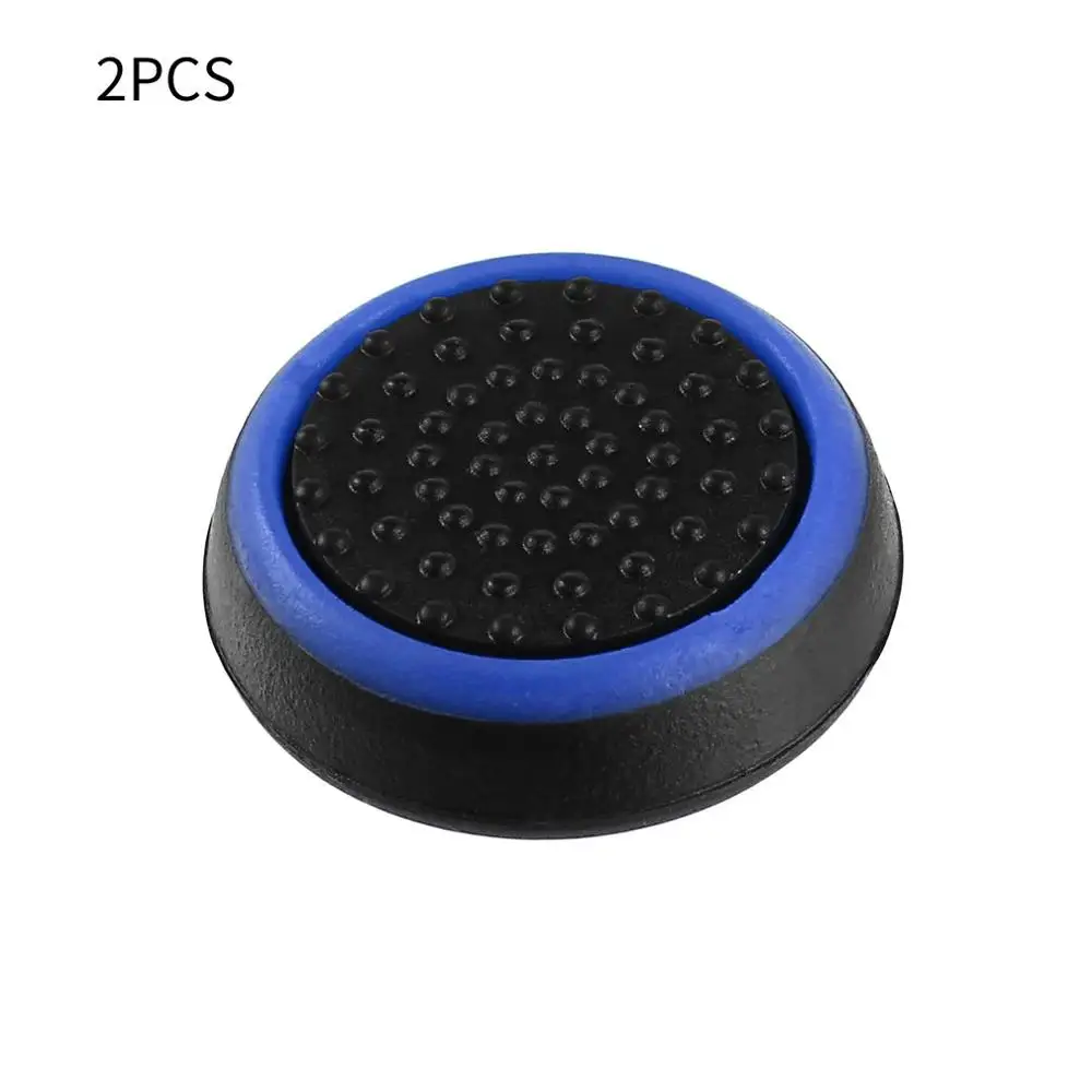 black and blue 4 шт./лот, игровой аксессуар, защитный чехол, силиконовая ручка для большого пальца, колпачки для PS4/3 для Xbox 360/для Xbox one, игровые контроллеры - Цвет: black and blue