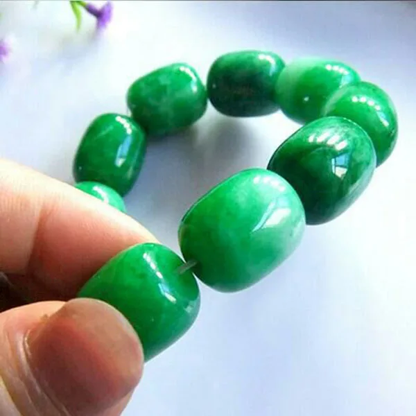 Чудесная цепочка из натурального изумруда/нефритовые бусы/мужской браслет для