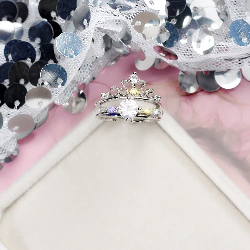

TE2003 Design Hot Sale Rings For Women AAA White Zircon Cubic elegant rings Female Wedding
